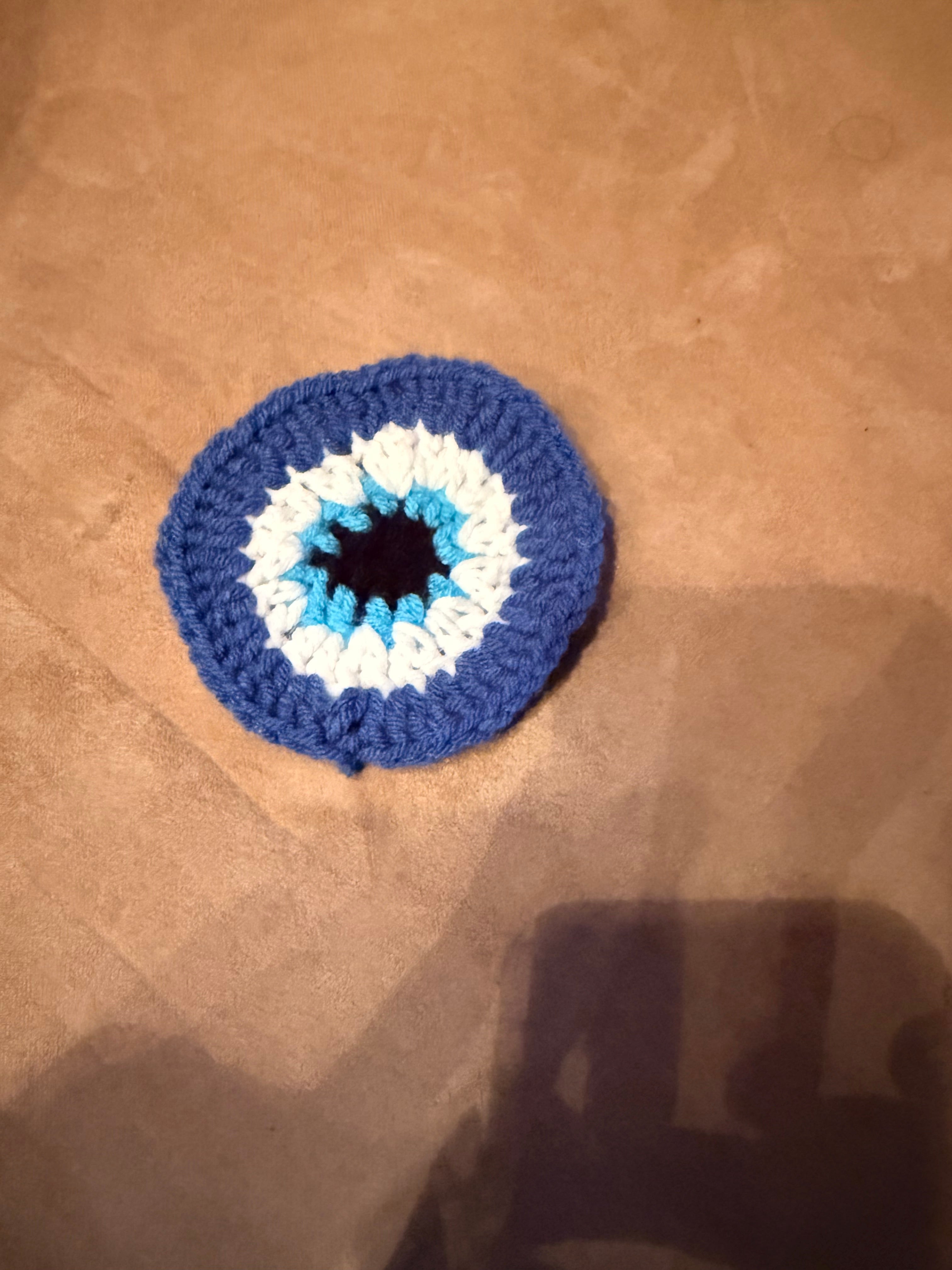 evil eye coaster (blue)